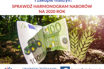 Harmonogram naborów wniosków w ramach PROW 2014-2020