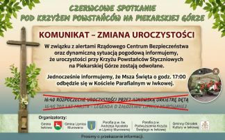 Komunikat - uroczystości na Piekarskiej Górze