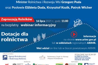 O pomocy dla rolników - ogólnopolski webinar już w połowie lipca!