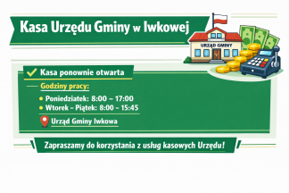 Informacja – kasa Urzędu Gminy w Iwkowej