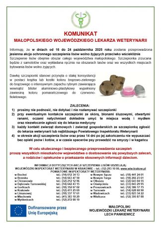 Akcja ochronna szczepienia lisów