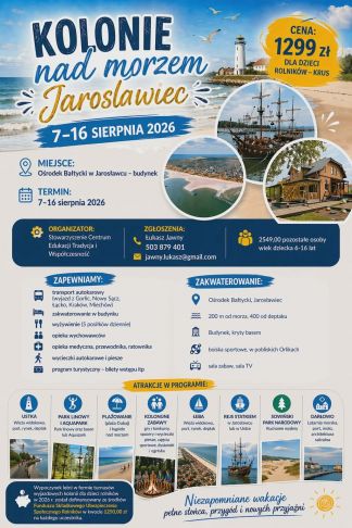 Kolonie nad Morzem dla dzieci - Jarosławiec 2026