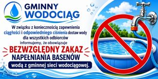 Komunikat - napełnianie basenów