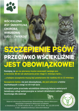 Obowiązkowe szczepienie psów przeciwko wściekliźnie