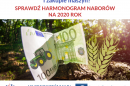 Harmonogram naborów wniosków w ramach PROW 2014-2020