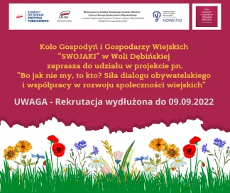 Wsparcie dla sołectw i KGW - rekrutacja do projektu