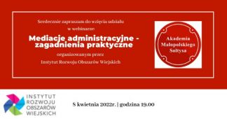 Mediacje administracyjne - zagadnienia praktyczne