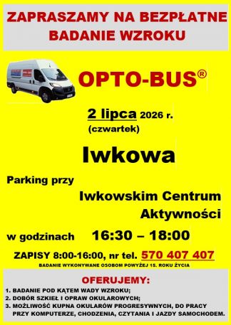 Bezpłatne badania wzroku w Iwkowej – 2 lipca 2026 r.