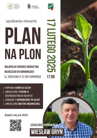 Zaproszenie na otwarte spotkanie w ramach projektu "Plan na plon"