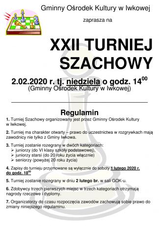 XXII TURNIEJ SZACHOWY