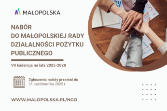 Wybory do Małopolskiej Rady Działalności Pożytku Publicznego
