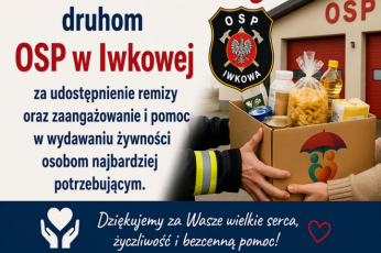 Wielkie serca druhów z OSP Iwkowa – Dziękujemy za pomoc!
