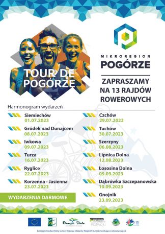 ZAPROSZENIE  DO UDZIAŁU W RAJDACH ROWEROWYCH  - Tour de Pogórze -