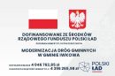 MODERNIZACJA DRÓG GMINNYCH  W GMINIE IWKOWA