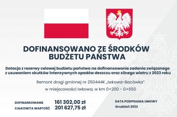 Remont drogi gminnej nr 250444K ”Iwkowa - Bacówka”