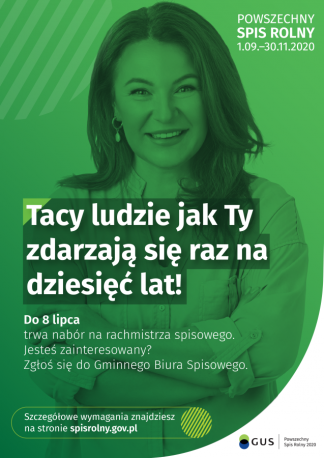 Wójt Gminy Iwkowa – Gminny Komisarz Spisowy ogłasza nabór kandydatów na rachmistrzów terenowych w powszechnym spisie rolnym w 2020 r.