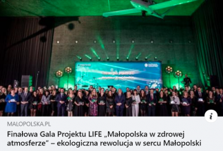 GALA FINAŁOWA PROJEKTU LIFE „MAŁOPOLSKA W ZDROWEJ ATMOSFERZE” W MUZEUM LOTNICTWA