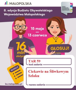 Głosuj na Śliwkowy Szlak w Budżecie Obywatelskim Województwa Małopolskiego!