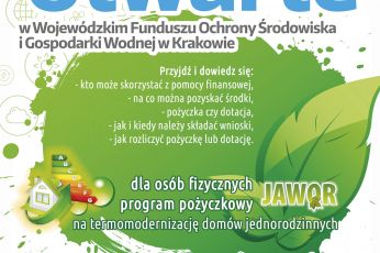 Dzień Otwarty w WFOŚiGW w Krakowie - zapraszamy 25.01.2018