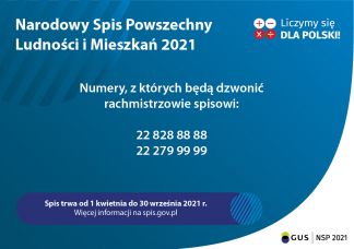 NSP 2021 - pracę rozpoczęli rachmistrzowie, aktualnie tylko telefonicznie