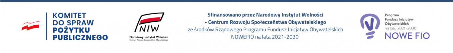 Sfinansowano z programu Małopolska Lokalnie ze środków Narodowego Instytutu Wolności – Centrum Rozwoju Społeczeństwa Obywatelskiego w ramach Rządowego Programu NOWE FIO